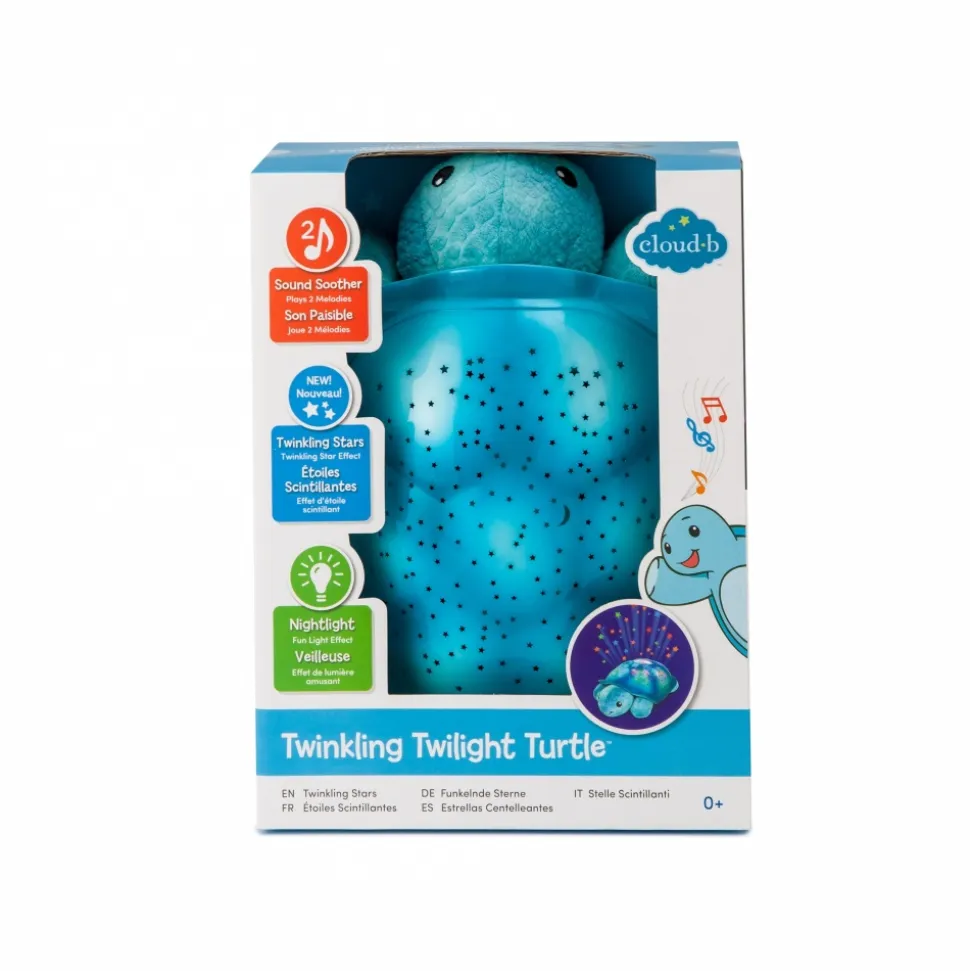 Veilleuse bébé projection plafond musicale tortue twinkling twilight aqua