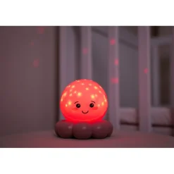 Veilleuse bébé projection plafond pieuvre twinkles to go rose pastel