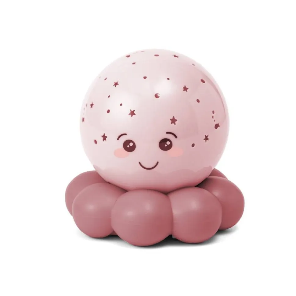 Veilleuse bébé projection plafond pieuvre twinkles to go rose pastel