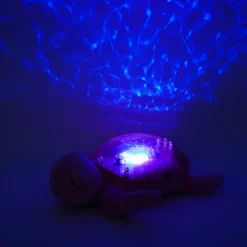 Veilleuse bébé projection plafond musicale tortue tranquille pink