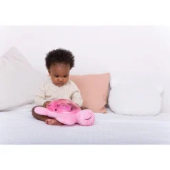Veilleuse bébé projection plafond musicale tortue tranquille pink