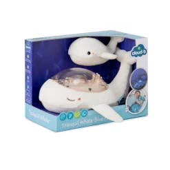Veilleuse bébé projection plafond musicale famille baleine tranquille blanche