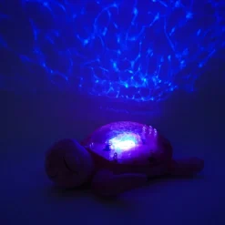 Veilleuse bébé projection plafond musicale tortue tranquille pink - rechargeable