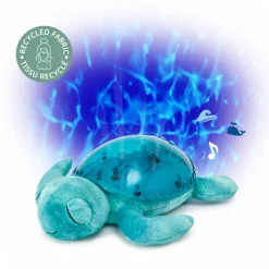 Veilleuse bébé projection plafond musicale tortue tranquille aqua - rechargeable