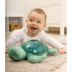Veilleuse bébé projection plafond musicale tortue tranquille verte - rechargeable
