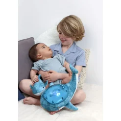Veilleuse bébé projection plafond musicale famille baleine tranquille bleu