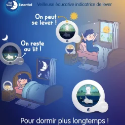 Veilleuse bébé réveil kid sleep essential blanc