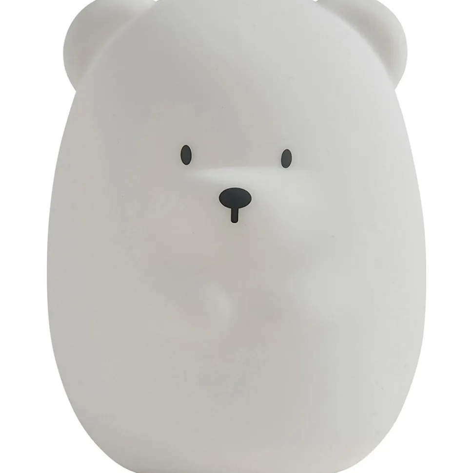 Veilleuse grand ours blanc 16cm silicone