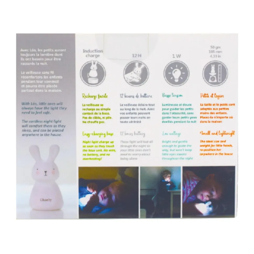 Veilleuse lapin à induction
