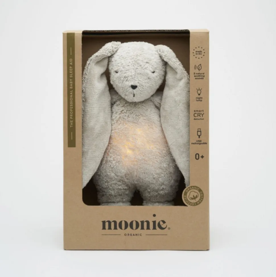 Veilleuse lapin nature bio avec sons & lumières gris