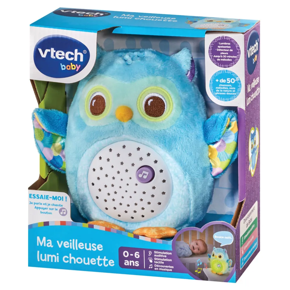 Veilleuse ma lumi chouette bleu