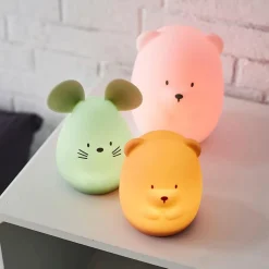 Veilleuse médium souris verte 12cm  silicone