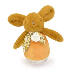 Veilleuse musicale culbuto lapin doudou ocre