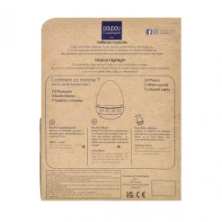 Veilleuse musicale culbuto lapin doudou ocre