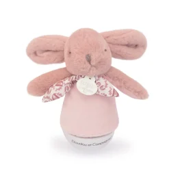 Veilleuse musicale culbuto lapin doudou rose