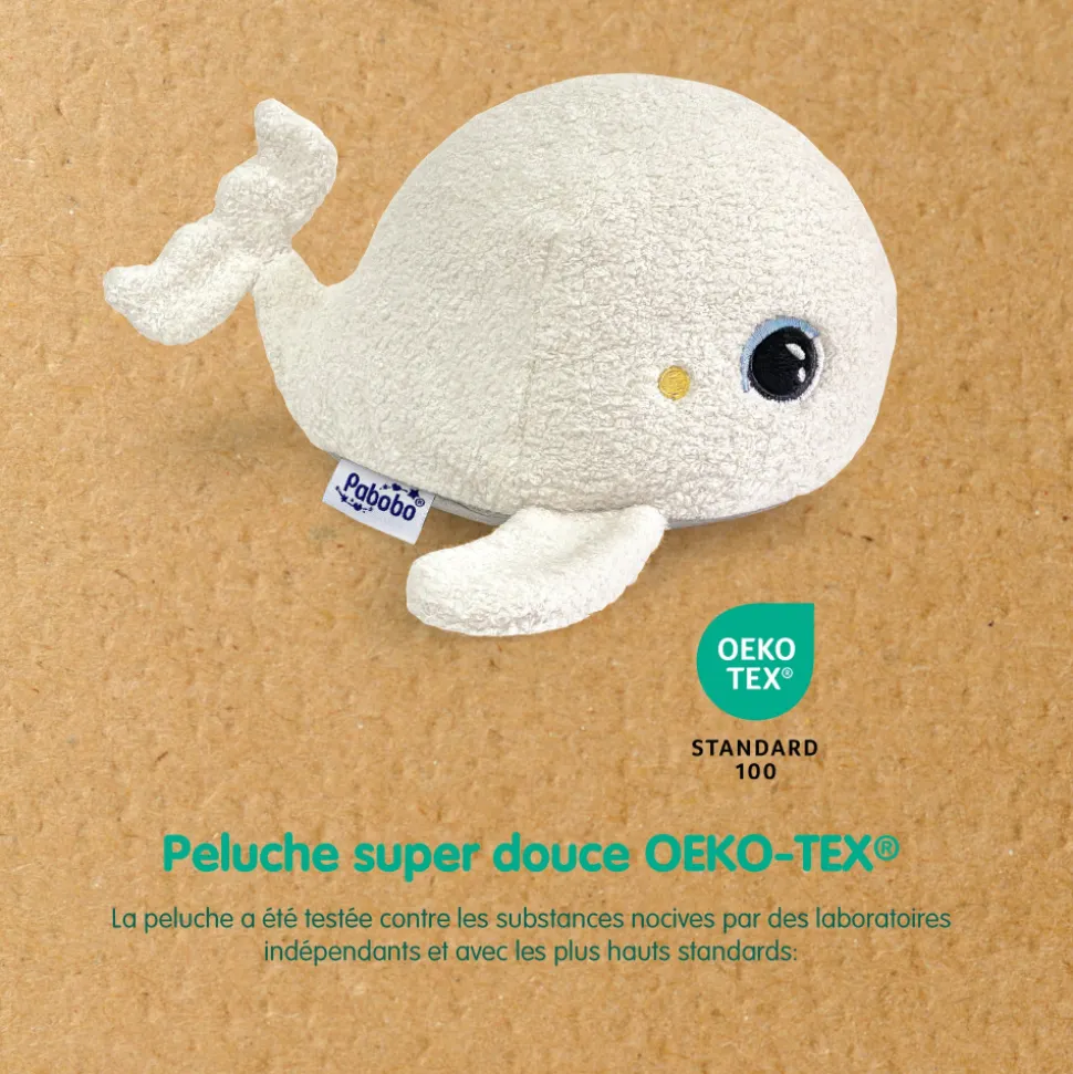 Veilleuse peluche bruits blancs béluga