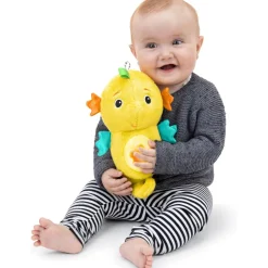 Veilleuse peluche hippocampe jaune