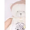 Veilleuse peluche musicale à projection d'étoiles ours rose