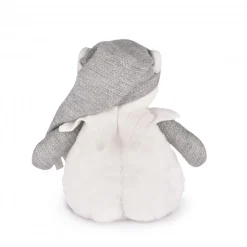 Veilleuse peluche musicale à projection d'étoiles ours gris