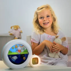 Veilleuse réveil bébé musicale évolutive moon blanc