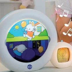Veilleuse réveil bébé musicale évolutive moon blanc