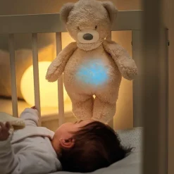 Veilleuse sleepy peluche ours beige