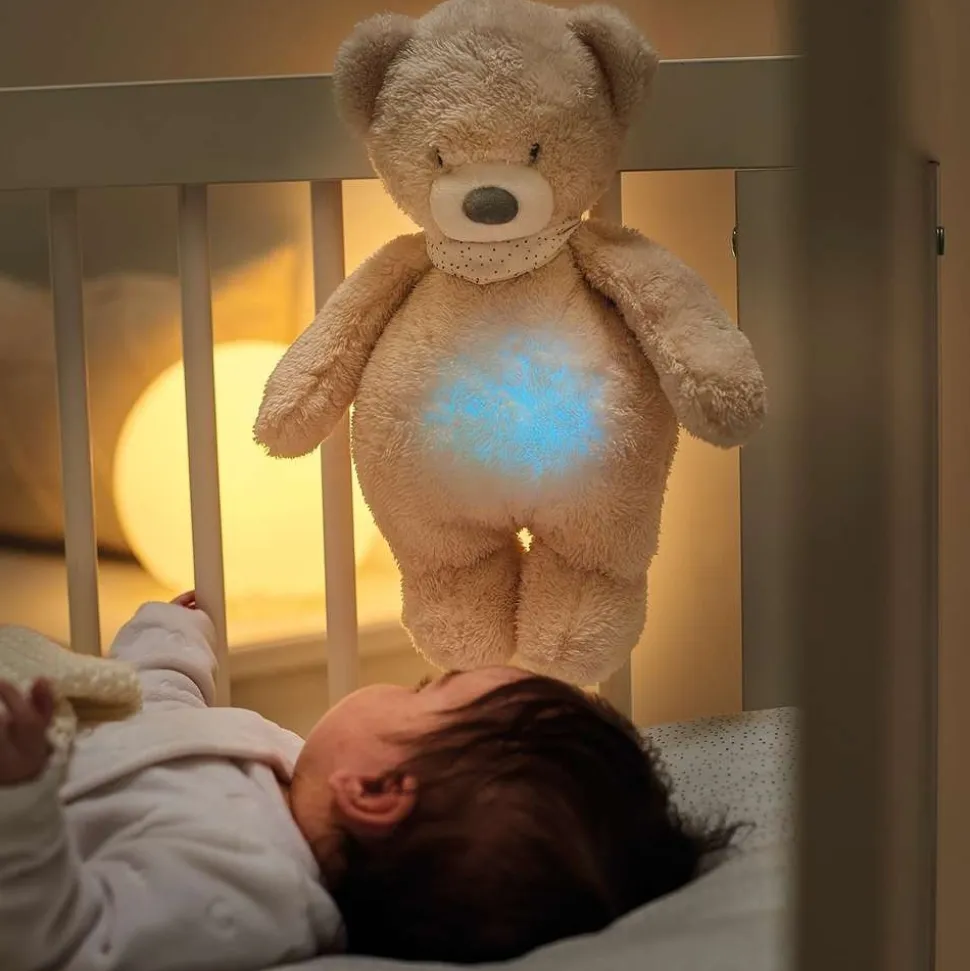 Veilleuse sleepy peluche ours beige