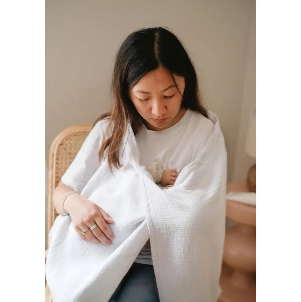 Voile d'allaitement blanc